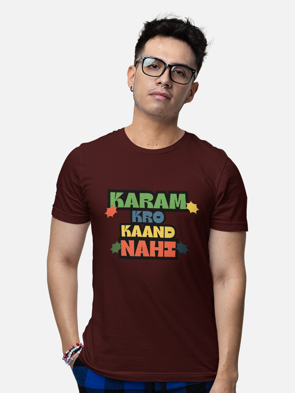 "Karma Karo Kaand Nahi" Sarcastic T-Shirt