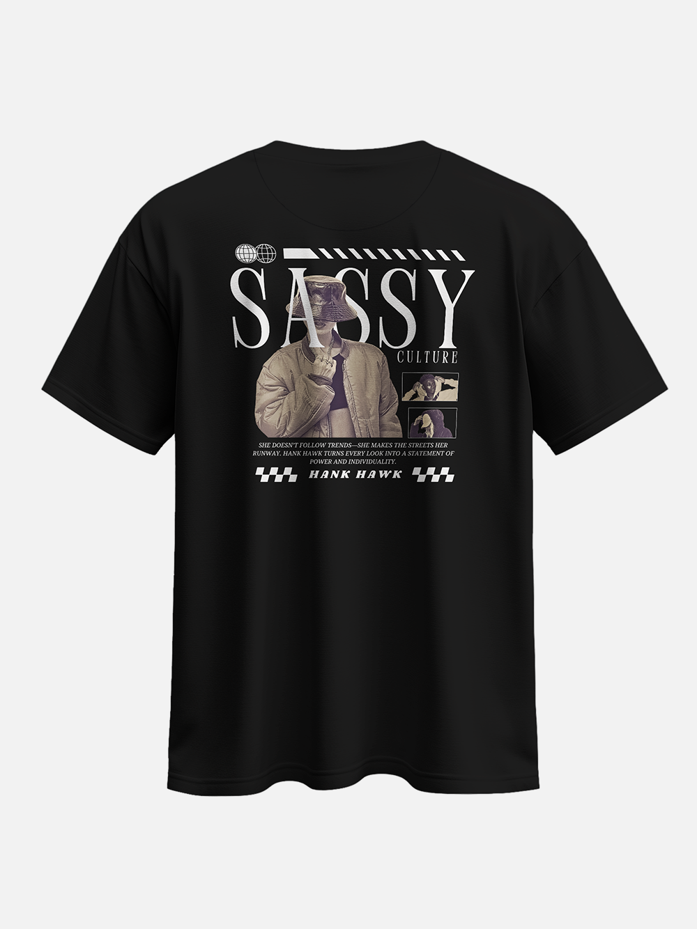 Sassy Girl Power Oversized Street T-Shirt