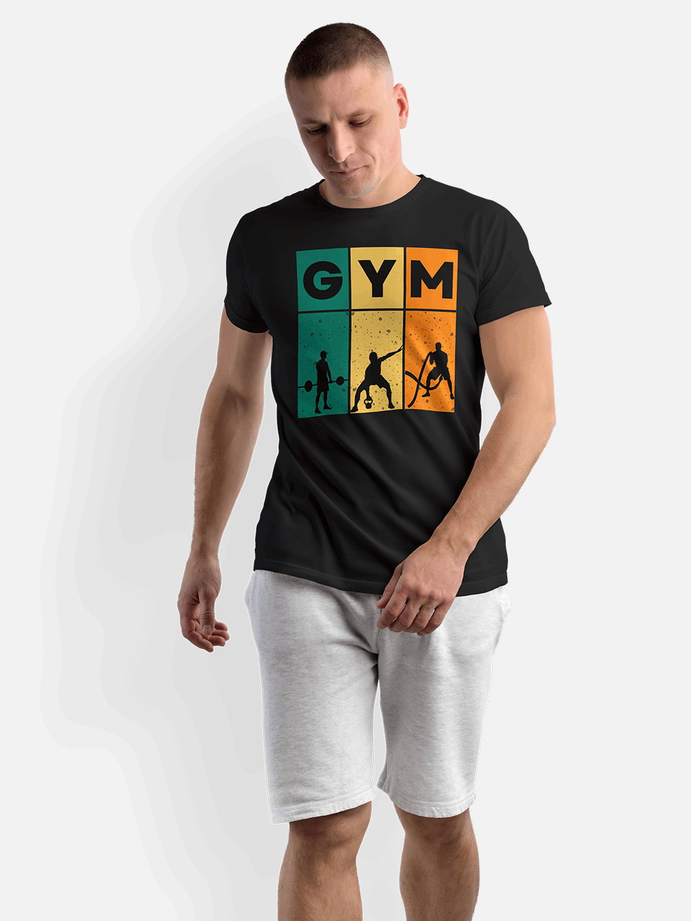 GYM Silhouette Series - Premium Black T-shirt