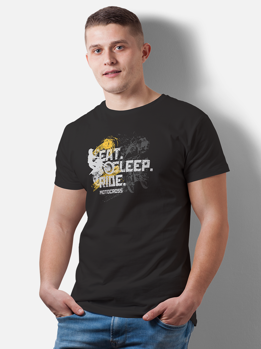 Eat Sleep Ride Biker Graphic T-Shirt