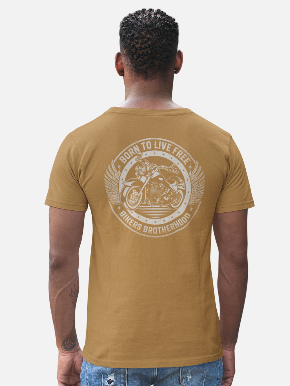Born to Live Free Bikers Brotherhood Graphic T-Shirt