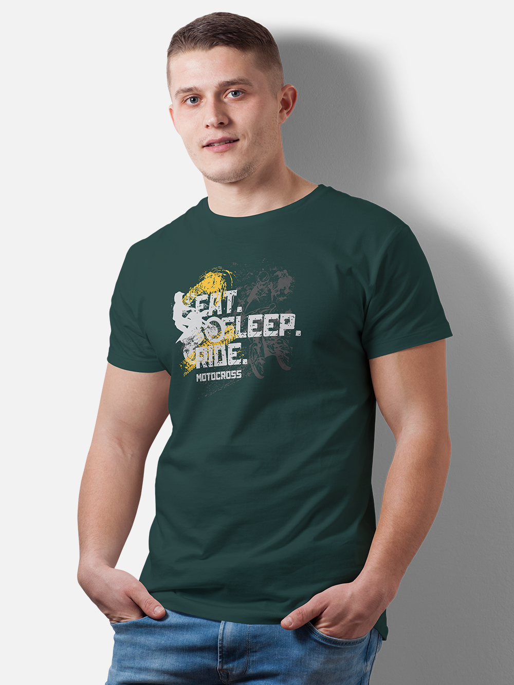 Eat Sleep Ride Biker Graphic T-Shirt