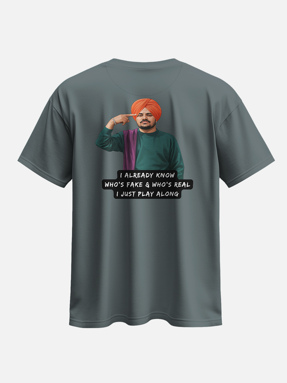I Know Who’s Real – Sidhu Moosewala Oversized T-Shirt