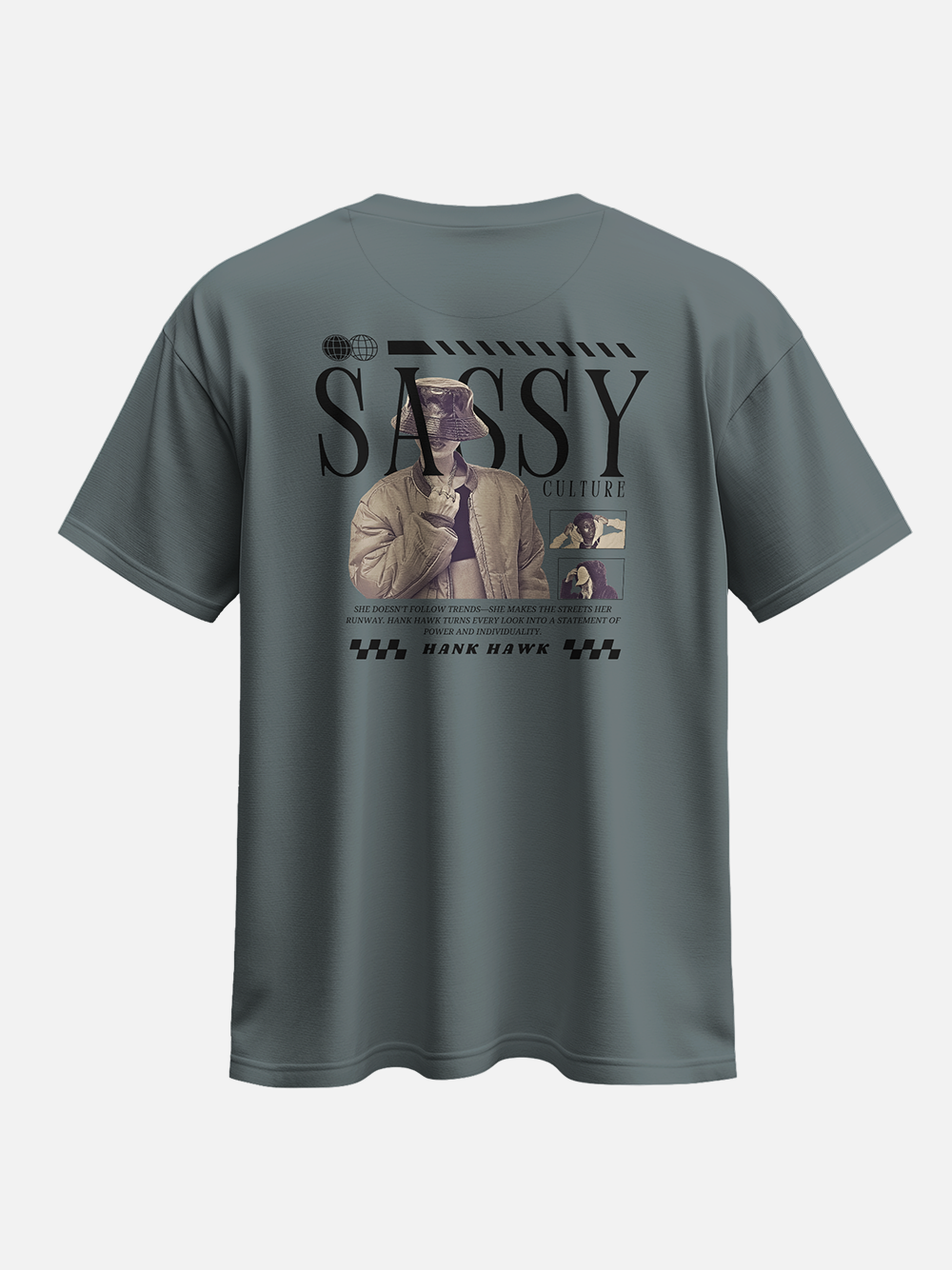 Sassy Girl Power Oversized Street T-Shirt