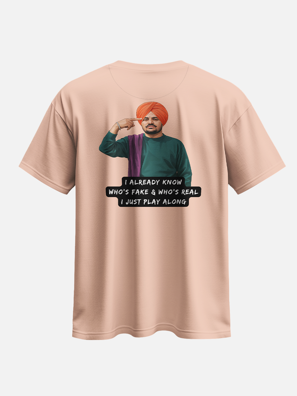 I Know Who’s Real – Sidhu Moosewala Oversized T-Shirt
