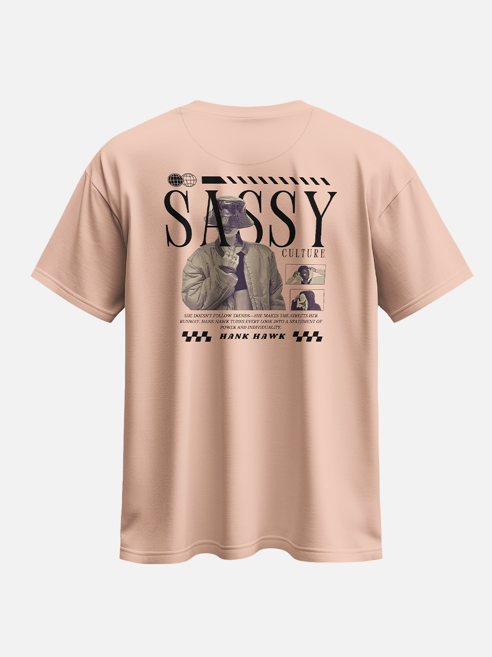 Sassy Girl Power Oversized Street T-Shirt