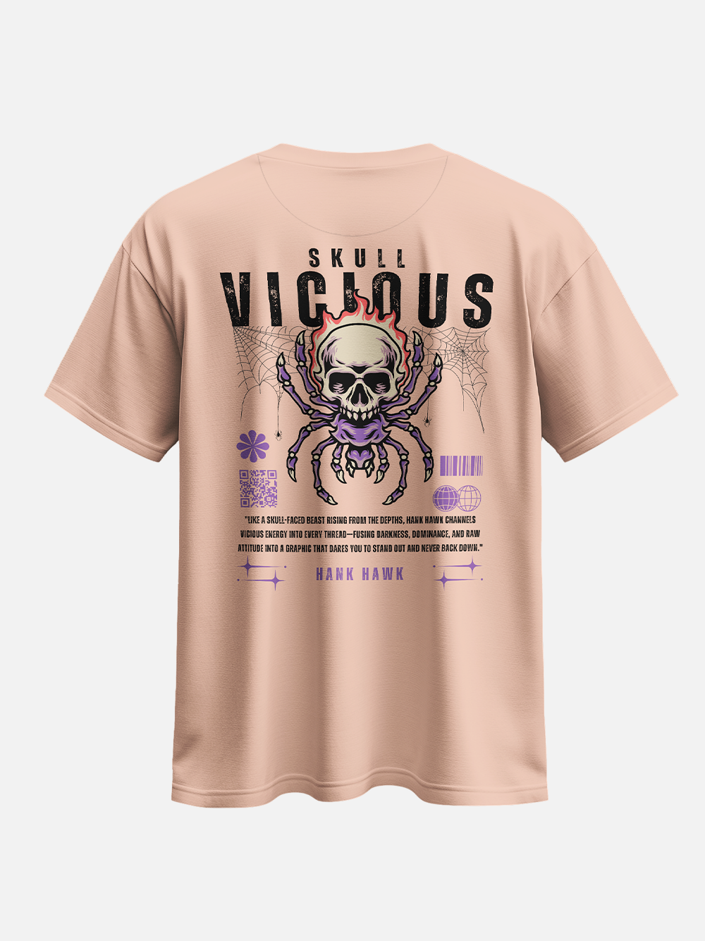 Skull Vicious Oversized Street T-Shirt