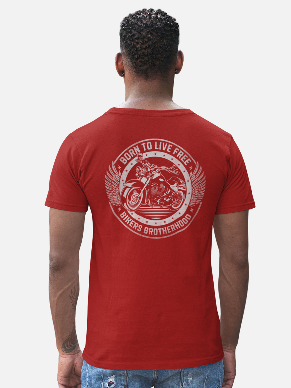 Born to Live Free Bikers Brotherhood Graphic T-Shirt