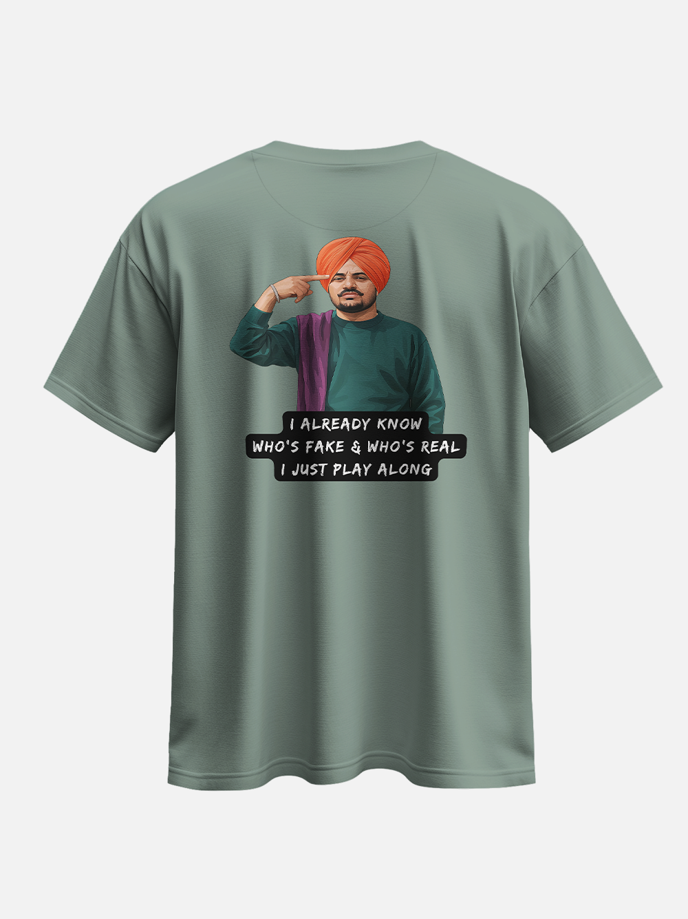 I Know Who’s Real – Sidhu Moosewala Oversized T-Shirt