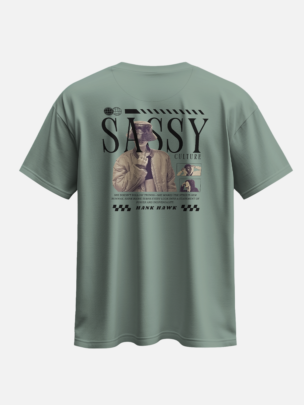 Sassy Girl Power Oversized Street T-Shirt
