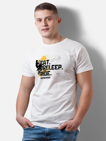 Eat Sleep Ride Biker Graphic T-Shirt