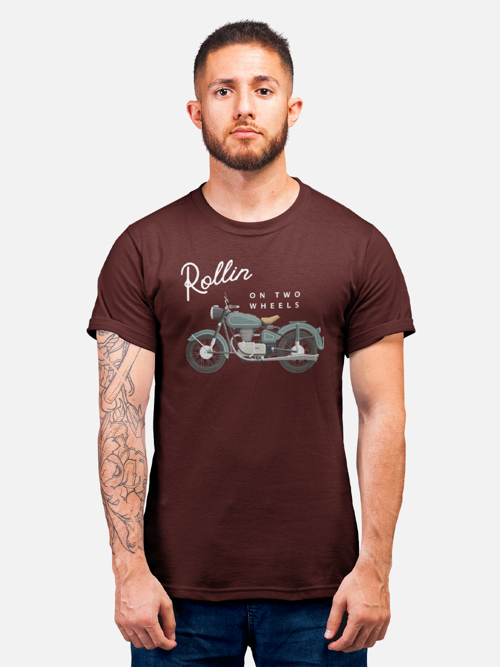 Rollin on Two Wheels Biker T-Shirt